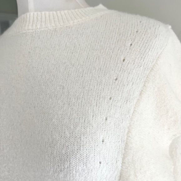 Philosophy White Front Ruffle Sweater Size M - Picture 6 of 7
